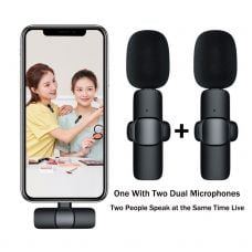 Micro cài áo không dây K9 (2 mic) cho iphone và androi